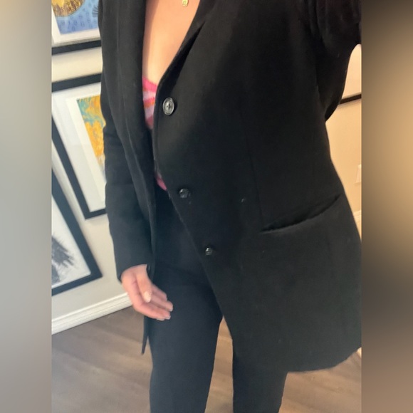 Banana republic black wool coat - Picture 4 of 6